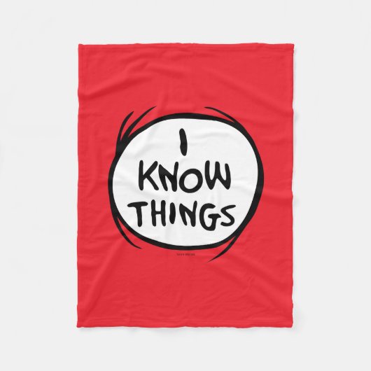 Dr. Seuss | Die eine Sache zwei - ich weiß, was Fleecedecke (Vorderseite)