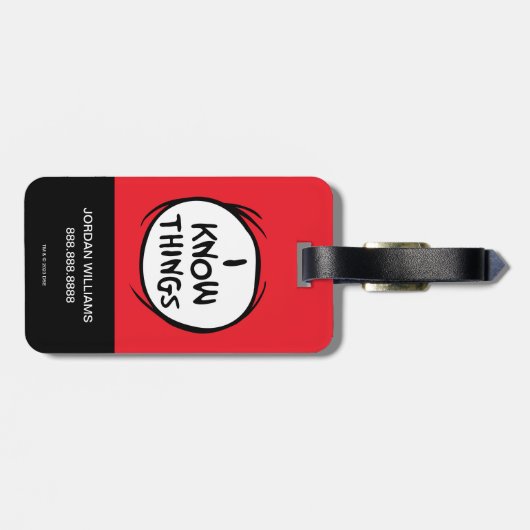 Dr. Seuss | Die eine Sache zwei - ich weiß, was Gepäckanhänger (Rückseite horizontal)