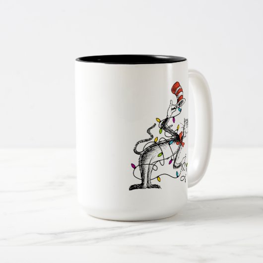 Dr. Seuss | die Grinch | boshafte Katze im Hut Zweifarbige Tasse (VorderseiteRechts)