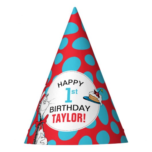 Dr. Seuss | Die Katze am Geburtstag Partyhütchen (Vorderseite)