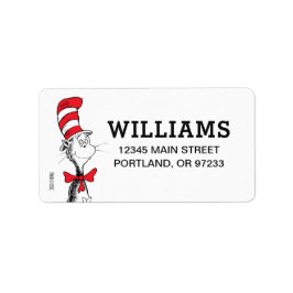 Dr. Seuss | Die Katze im Hut Adressaufkleber