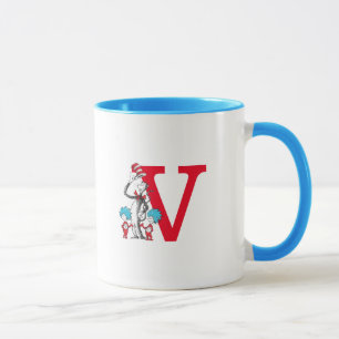 Dr. Seuss Die Katze im Hut, Ding Eins Monogramm V Tasse