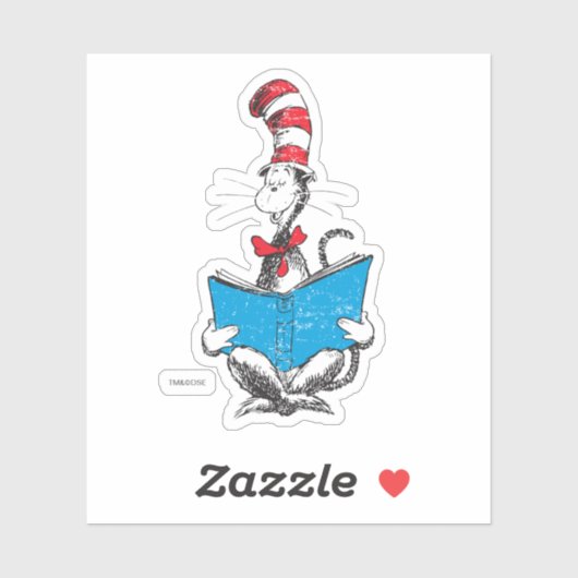 Dr. Seuss| Die Katze im Hut - Lesen Aufkleber (Blatt)