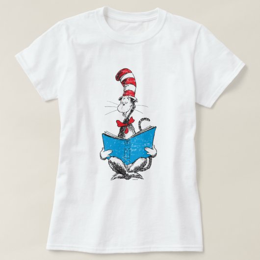Dr. Seuss| Die Katze im Hut - Lesen T-Shirt (Design vorne)