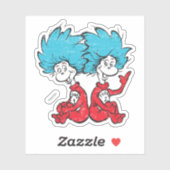 Dr. Seuss| Die Katze im Hut - Sache 1, Sache 2 Aufkleber (Blatt)