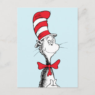 Dr. Seuss Die Katze im Hut steht stolz Postkarte