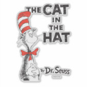 Dr. Seuss| Die Katze im Hutbuch Aufkleber (Vorderseite)