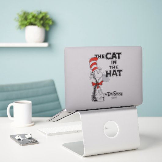 Dr. Seuss| Die Katze im Hutbuch Aufkleber (Laptop auf Schreibtisch)