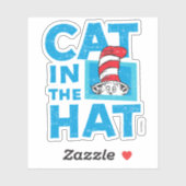 Dr. Seuss| Die Katze im Hutlogo - Vintag Aufkleber (Blatt)