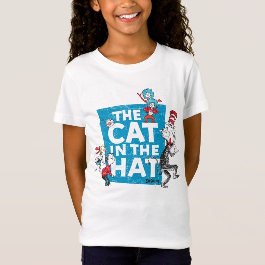 Dr. Seuss| Die Katze im Hutlogo - Zeichen T-Shirt (Vorderseite)