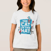 Dr. Seuss | Die Katze im Hutlogo - Zeichen Tri-Blend Shirt (Vorderseite)