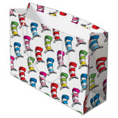 Dr. Seuss| Die Katze in einem farbenfrohen Hutpatt Große Geschenktüte (Rückseite Schrägansicht)