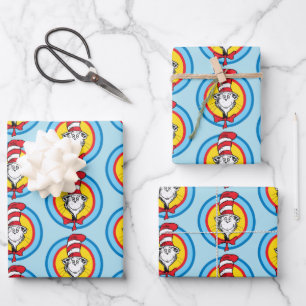 Dr. Seuss   Die Katze mit Hut Kopf Grafik Geschenkpapier Set