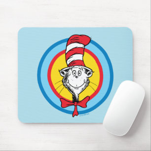 Dr. Seuss   Die Katze mit Hut Kopf Grafik Mousepad