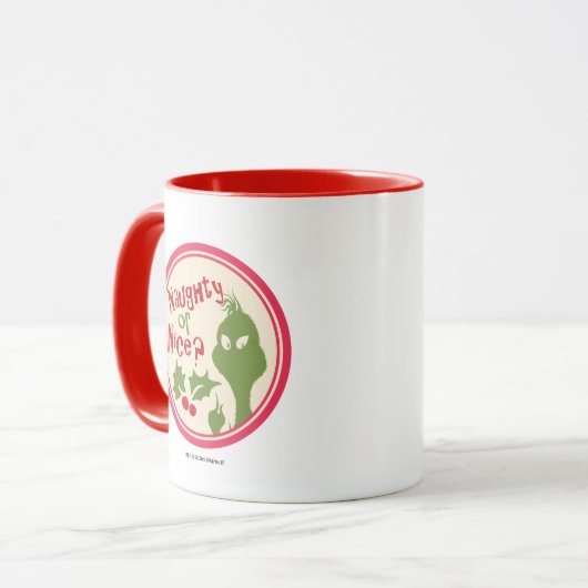 Dr. Seuss | Die Kneipe - Naughty oder Nice? Tasse (Vorderseite Links)