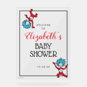 Dr. Seuss, die zwei Dinge | Twins Baby Dusche Acrylschild (Vorderseite)