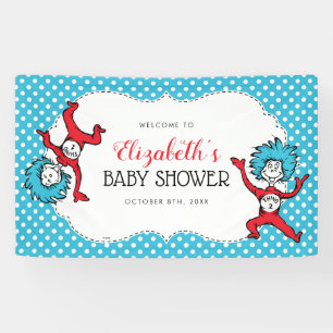 Dr. Seuss, die zwei Dinge Twins Baby Dusche Banner