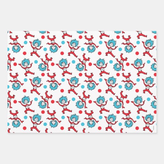 Dr. Seuss, die zwei Dinge | Twins Baby Dusche Geschenkpapier Set (Vorderseite 3)