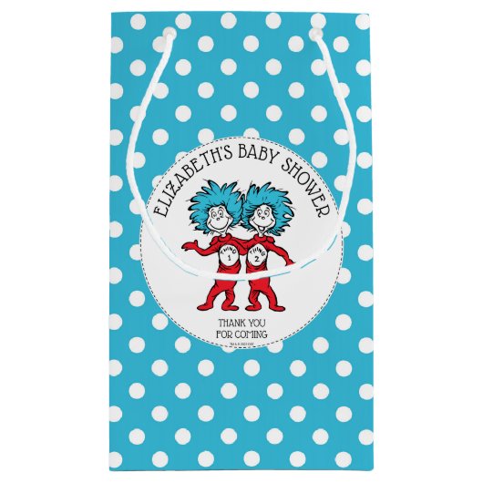 Dr. Seuss, die zwei Dinge | Twins Baby Dusche Kleine Geschenktüte (Rückseite)