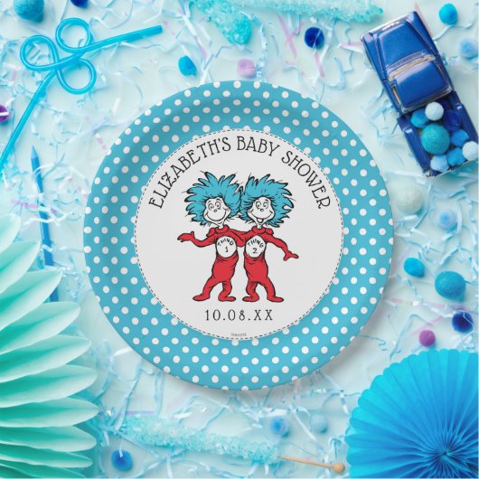 Dr. Seuss, die zwei Dinge | Twins Baby Dusche Pappteller (Party)
