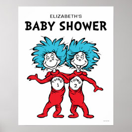 Dr. Seuss, die zwei Dinge | Twins Baby Dusche Poster
