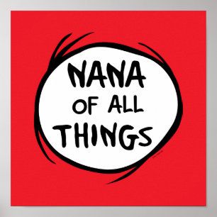 Dr. Seuss Ding 1 Ding 2 - Nana aller Dinge Poster