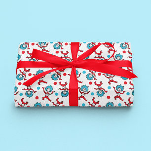 Dr. Seuss Ding 1 Ding 2 Zwillings-Baby-Party Geschenkpapier