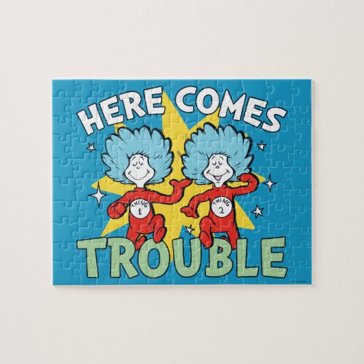 Dr. Seuss | Ding Eins Ding Zwei Ärger Kommt Puzzle (Horizontal)