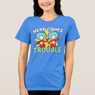 Dr. Seuss Ding Eins Ding Zwei Ärger kommt Tri-Blend Shirt