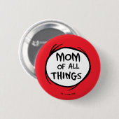 Dr. Seuss Ding Eins Ding Zwei - Mutter aller Dinge Button (Vorne & Hinten)