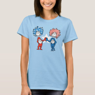 Dr. Seuss   Ding Eins Ding Zwei Patriotische Grafi T-Shirt