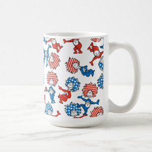 Dr. Seuss   Ding Eins Ding Zwei US-Flagge-Muster Kaffeetasse