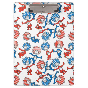 Dr. Seuss Ding Eins Ding Zwei US-Flagge-Muster Klemmbrett