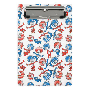 Dr. Seuss Ding Eins Ding Zwei US-Flagge-Muster Mini Klemmbrett