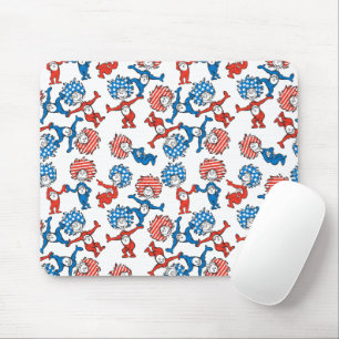 Dr. Seuss Ding Eins Ding Zwei US-Flagge-Muster Mousepad