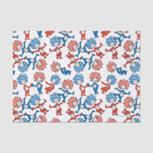 Dr. Seuss Ding Eins Ding Zwei US-Flagge-Muster Seidenpapier