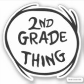 Dr. Seuss | Ding One Ding Two - 2nd Grade Sache Aufkleber (Vorderseite)