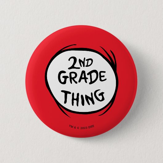 Dr. Seuss | Ding One Ding Two - 2nd Grade Sache Button (Vorderseite)