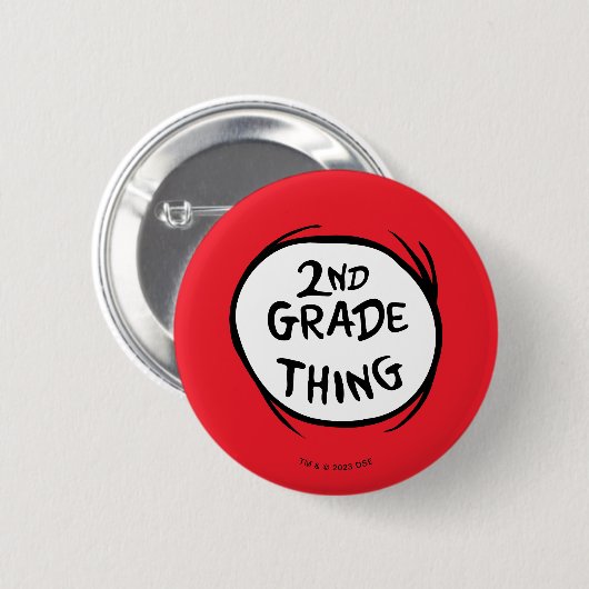 Dr. Seuss | Ding One Ding Two - 2nd Grade Sache Button (Vorne & Hinten)
