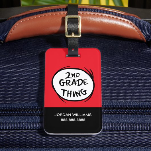 Dr. Seuss | Ding One Ding Two - 2nd Grade Sache Gepäckanhänger (Vorderseite Insitu 2)