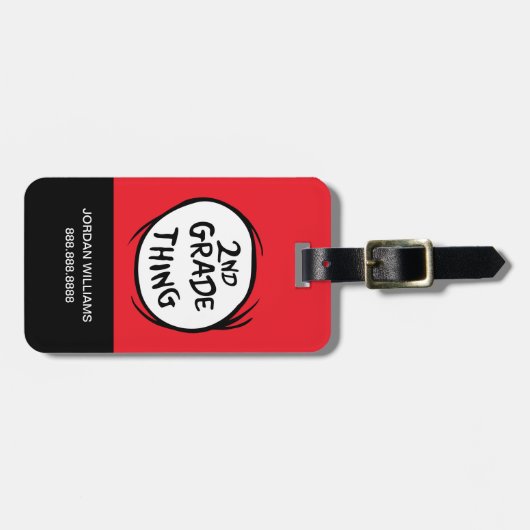 Dr. Seuss | Ding One Ding Two - 2nd Grade Sache Gepäckanhänger (Vorderseite horizontal)