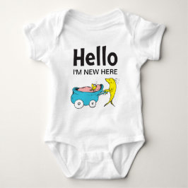 Dr. Seuss | Ein Fisch | Hallo, ich bin hier neu Baby Strampler