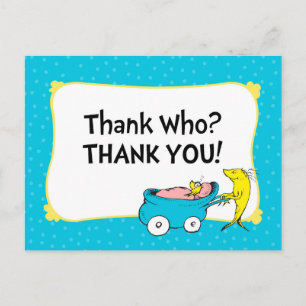 Dr. Seuss Ein Fisch - Jungen-Baby-Party Dankesch Postkarte