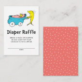 Dr. Seuss | Ein Fisch - Mädchen-Windeln-Raffel Begleitkarte (Vorne/Hinten)