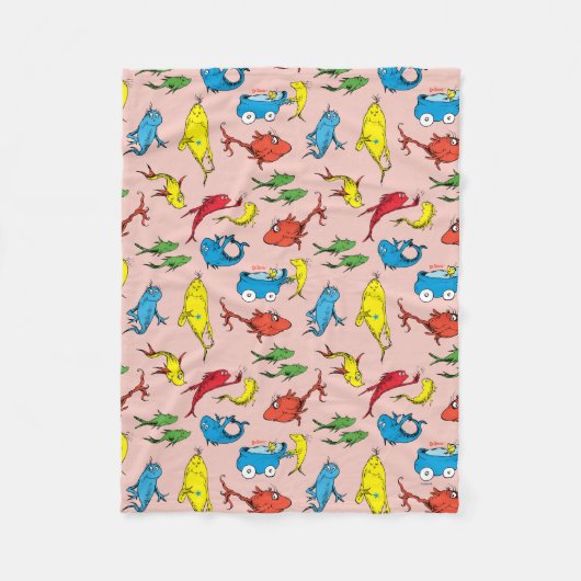 Dr. Seuss | Ein Fisch mit zwei Fischmustern Fleecedecke (Vorderseite)