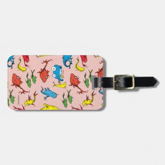 Dr. Seuss | Ein Fisch mit zwei Fischmustern Gepäckanhänger (Vorderseite horizontal)