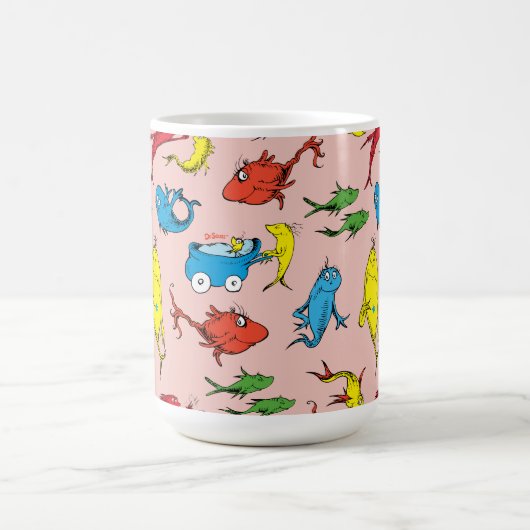 Dr. Seuss | Ein Fisch mit zwei Fischmustern Kaffeetasse (Mittel)