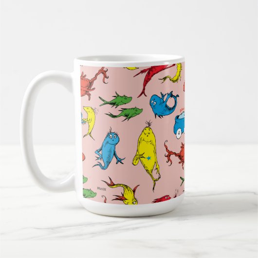 Dr. Seuss | Ein Fisch mit zwei Fischmustern Kaffeetasse (Links)