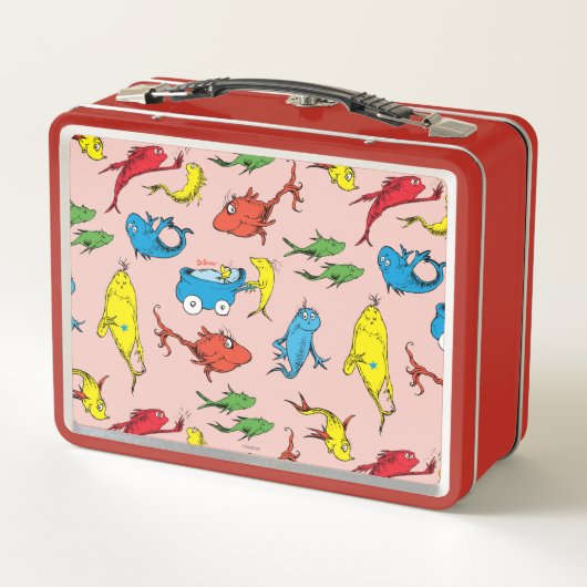 Dr. Seuss | Ein Fisch mit zwei Fischmustern Metall Brotdose (Rückseite)