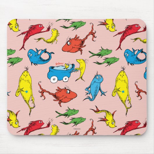 Dr. Seuss | Ein Fisch mit zwei Fischmustern Mousepad (Vorne)